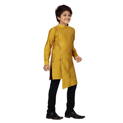 Boys Crosscut Cotton Silk Kurta - Roop Darshan