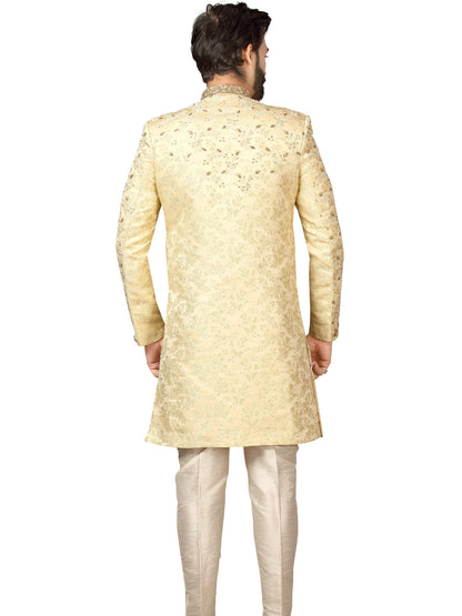 Mens Cross Cut Sherwani Suit - Roop Darshan