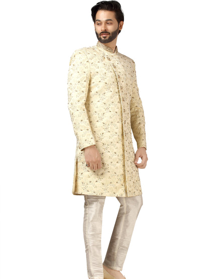 Mens Cross Cut Sherwani Suit - Roop Darshan