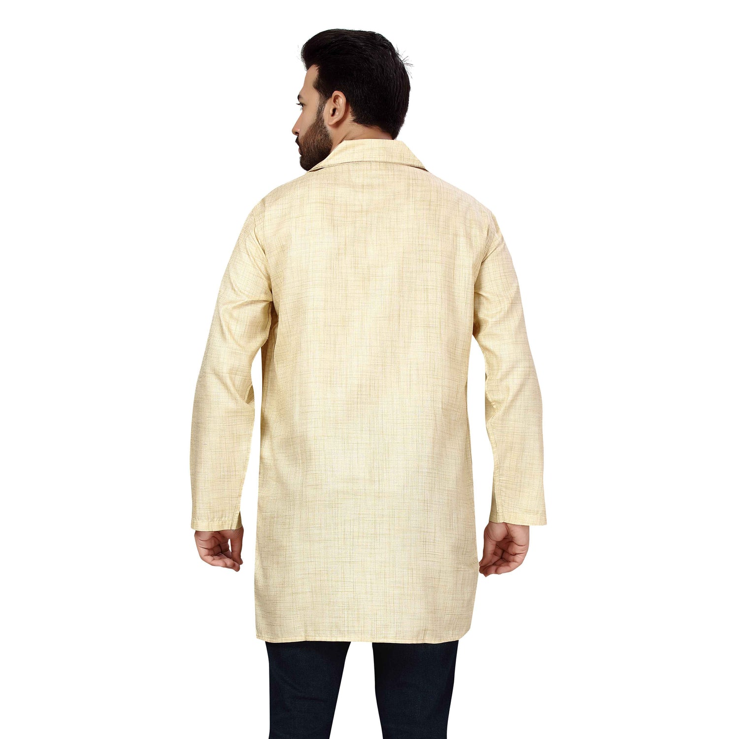 Mens Cotton Silk Kurta - Roop Darshan