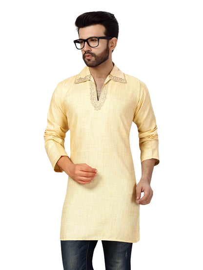 Mens Cotton Silk Kurta - Roop Darshan