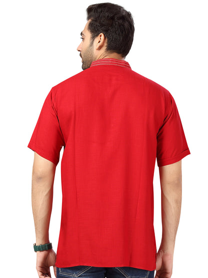 Cotton Silk Embroidered Kurti - Roop Darshan