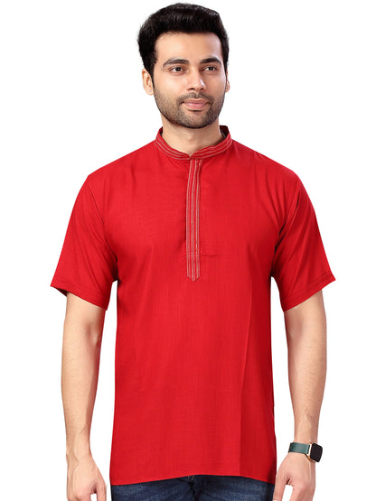 Cotton Silk Embroidered Kurti - Roop Darshan
