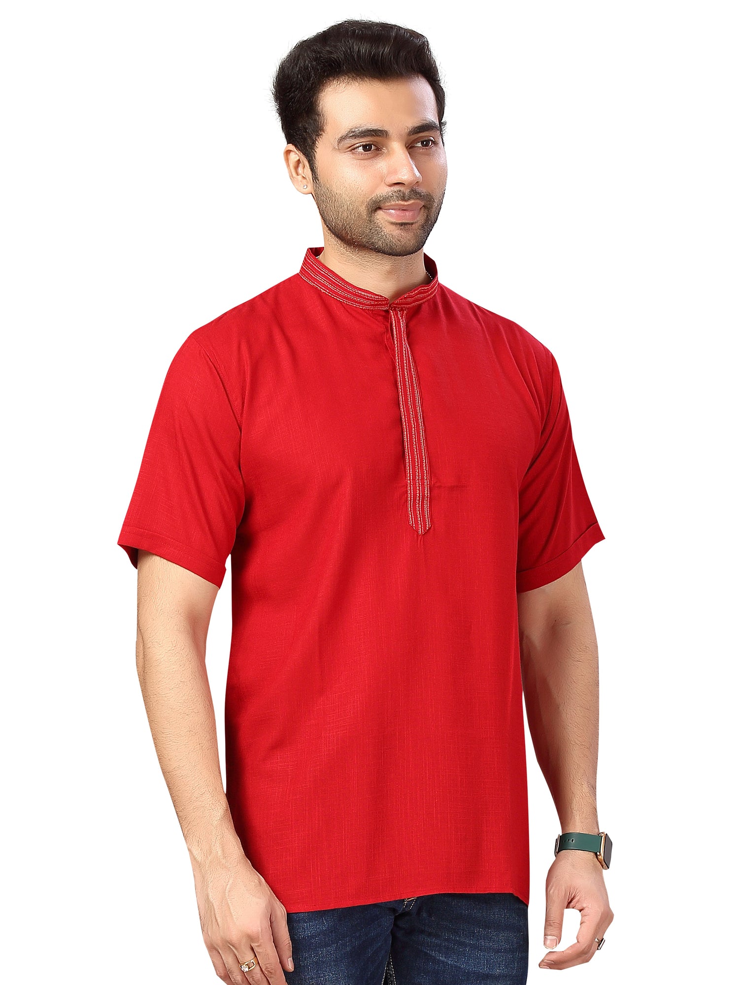 Cotton Silk Embroidered Kurti - Roop Darshan