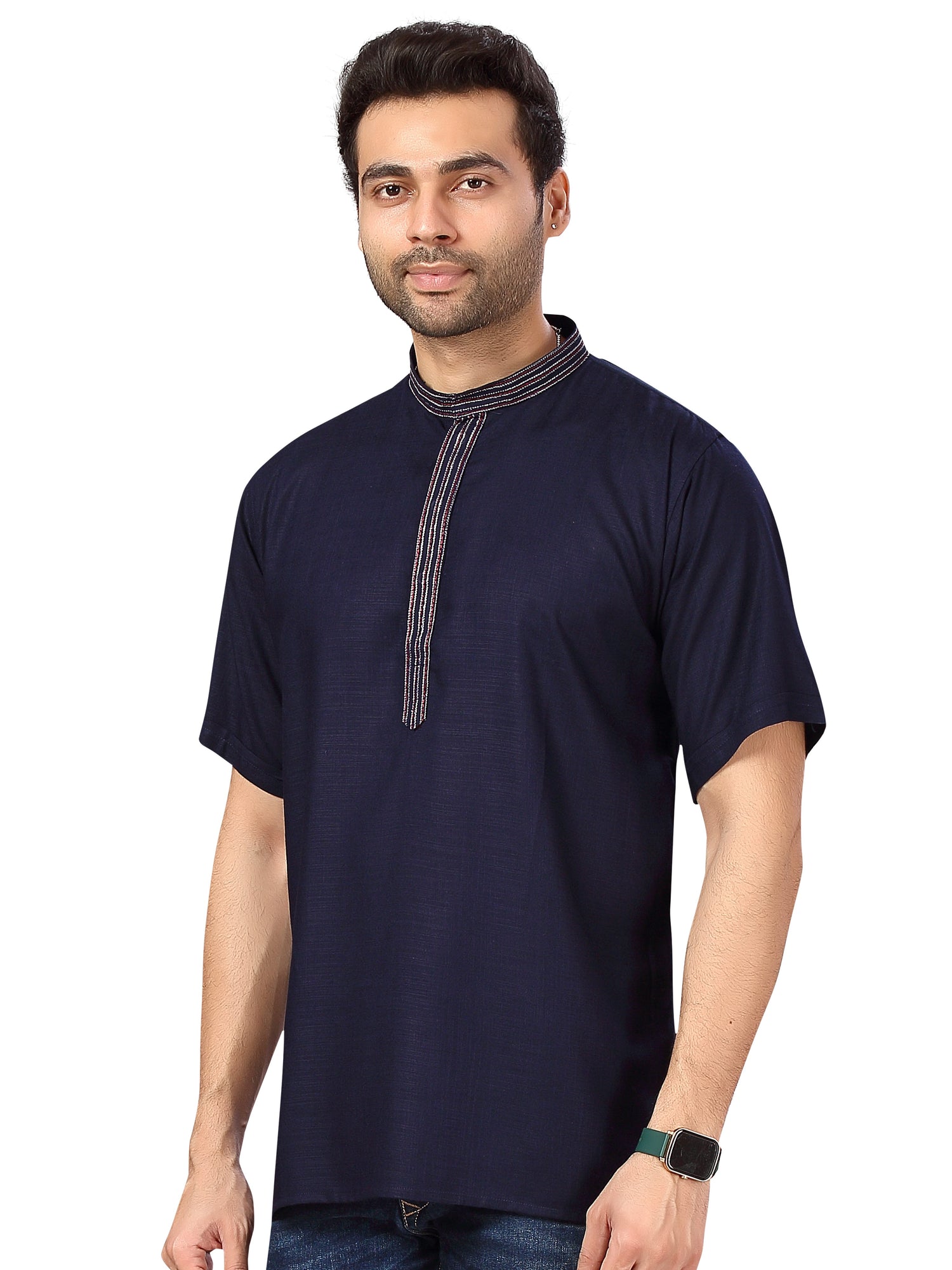 Cotton Silk Embroidered Kurti - Roop Darshan