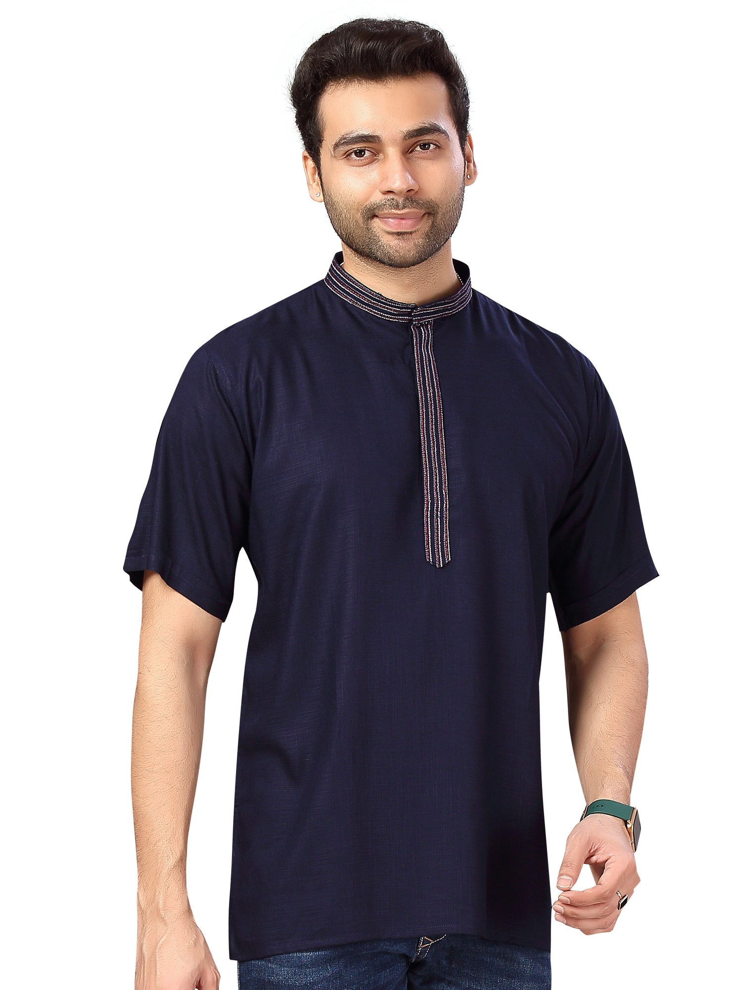 Cotton Silk Embroidered Kurti - Roop Darshan