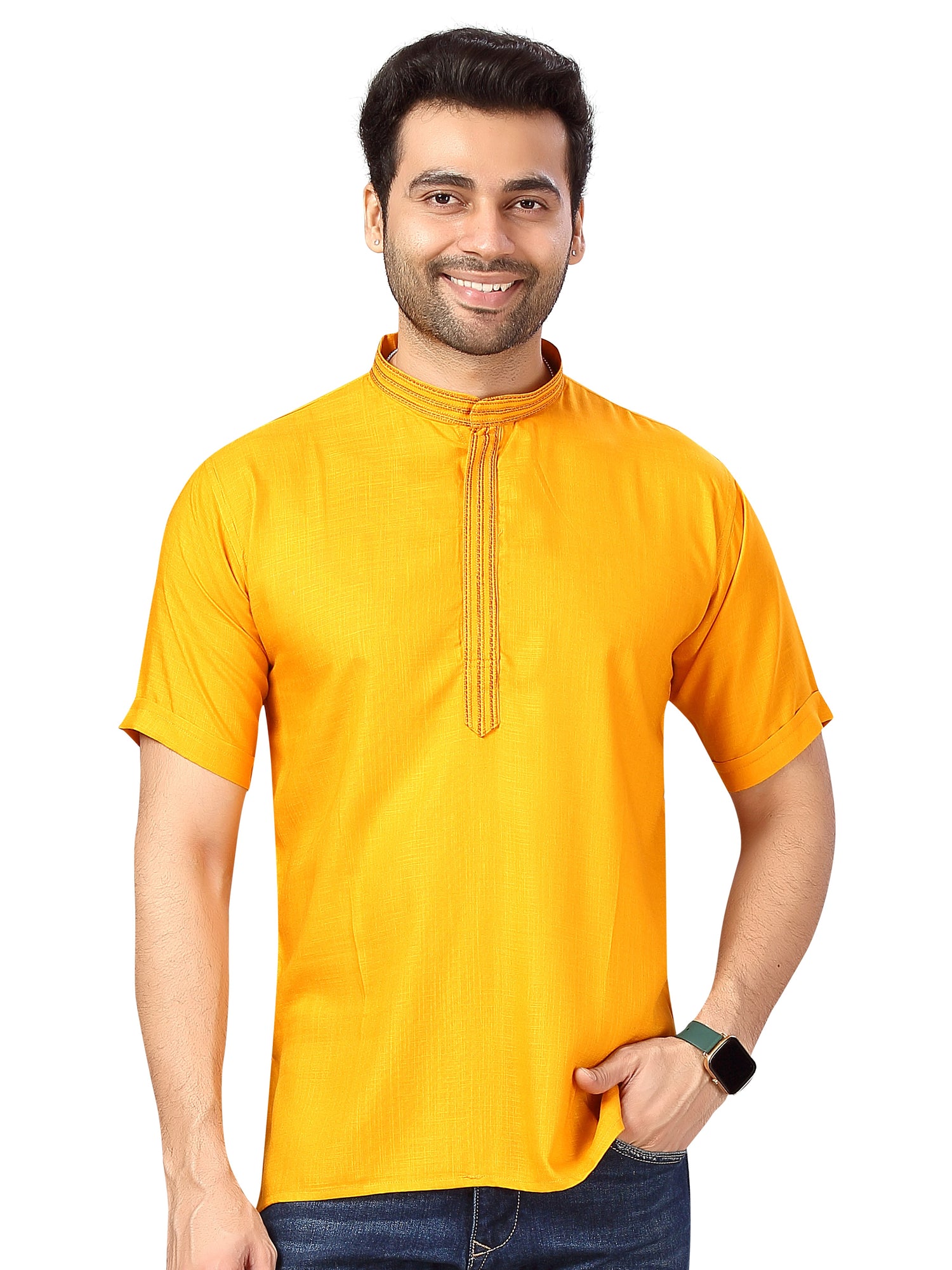 Cotton Silk Embroidered Kurti - Roop Darshan