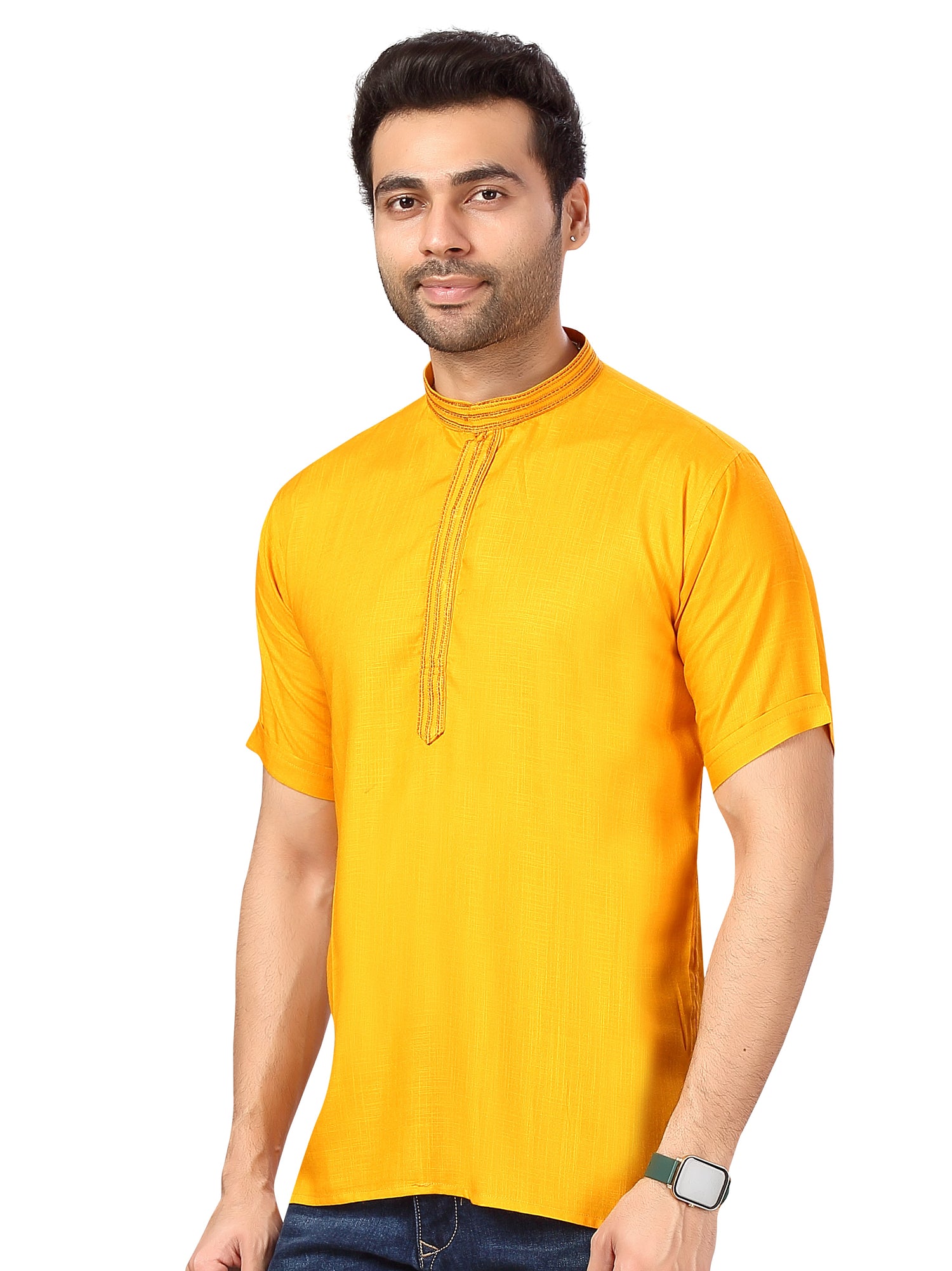 Cotton Silk Embroidered Kurti - Roop Darshan