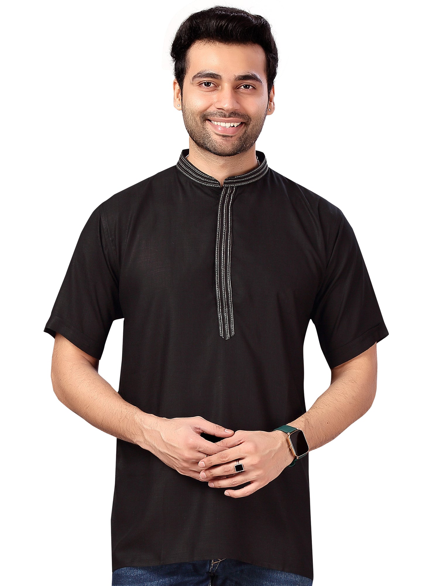 Cotton Silk Embroidered Kurti - Roop Darshan