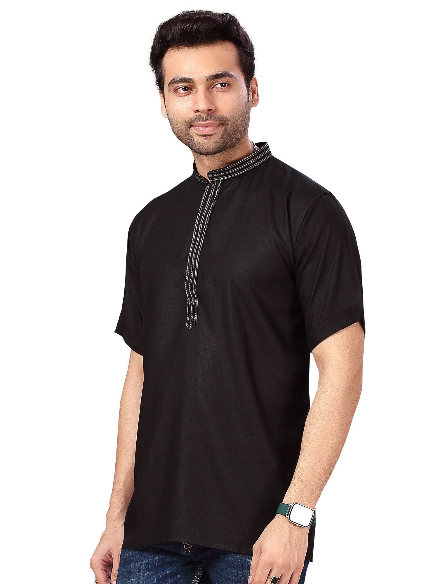 Cotton Silk Embroidered Kurti - Roop Darshan