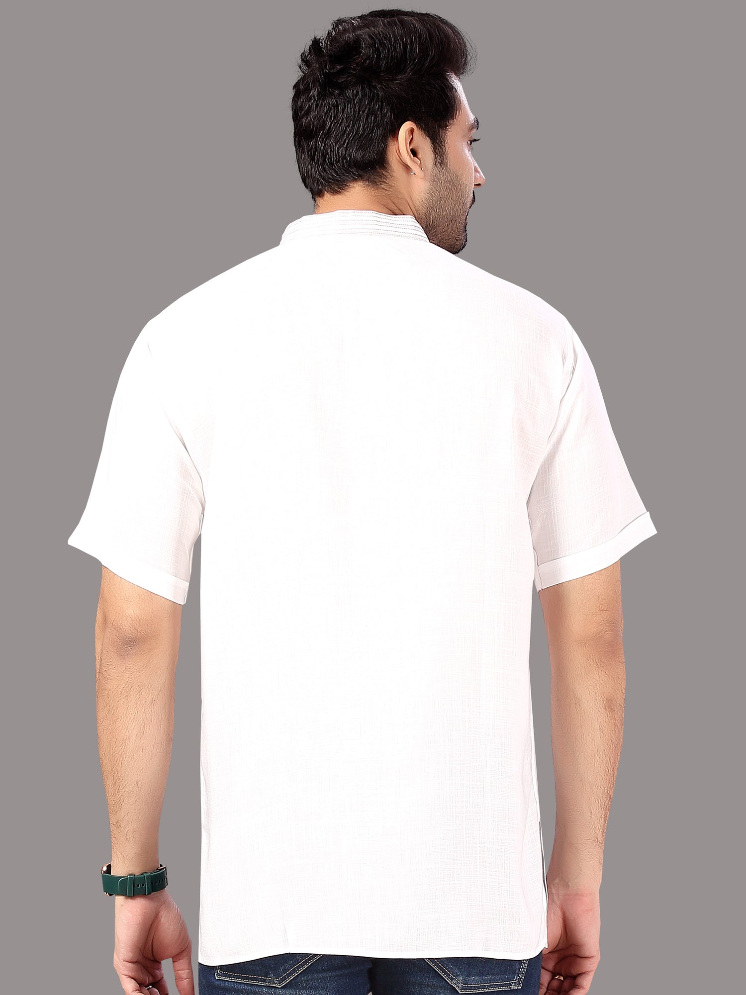 Cotton Silk Embroidered Kurti - Roop Darshan