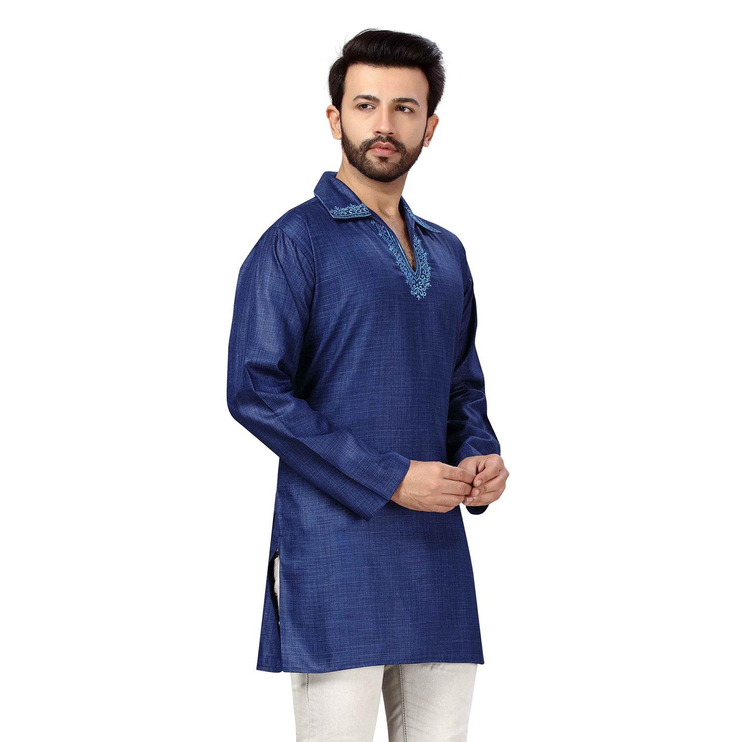 Mens Cotton Silk Kurta - Roop Darshan