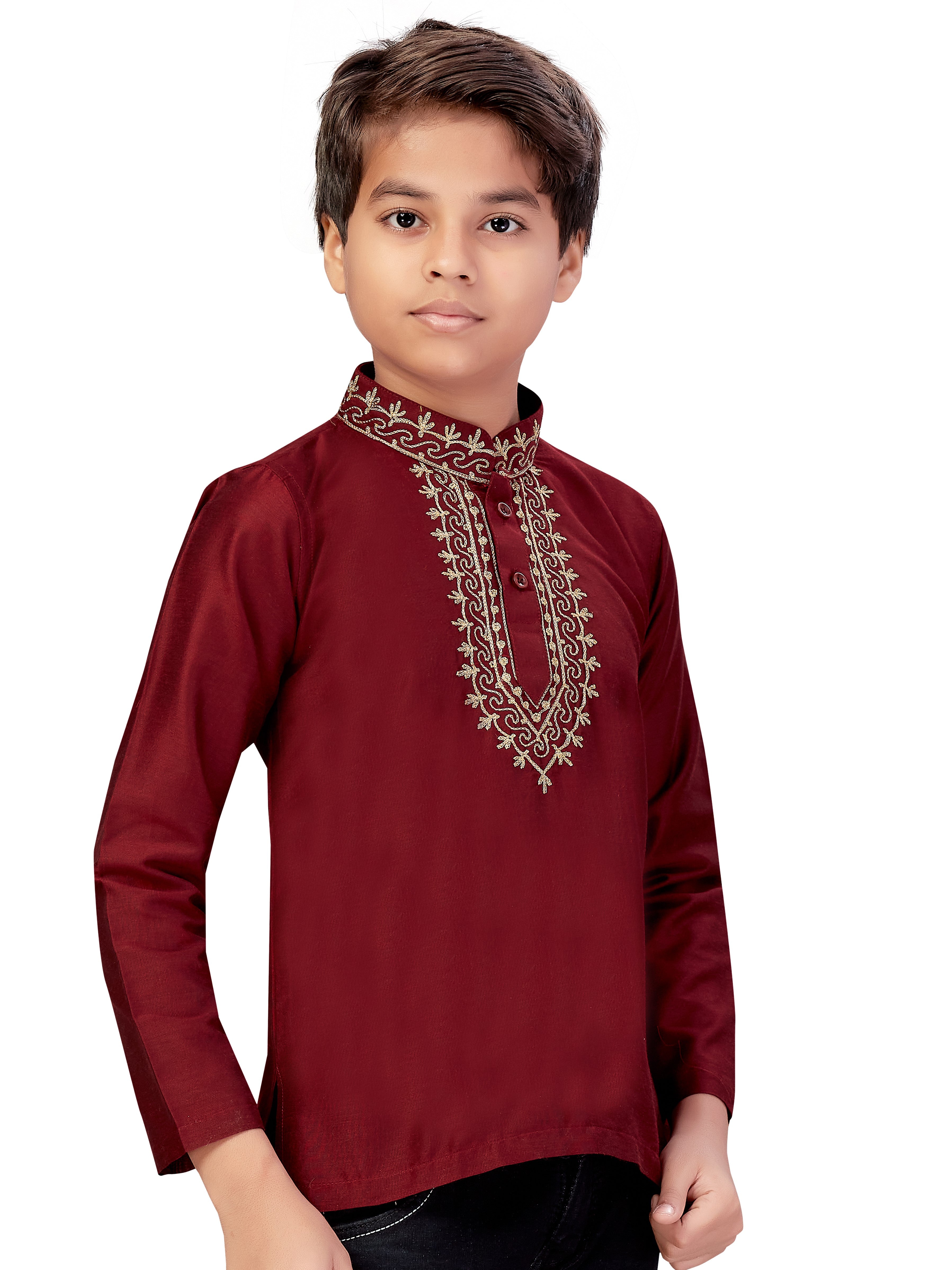 Boys Embroidered Kurti - Roop Darshan
