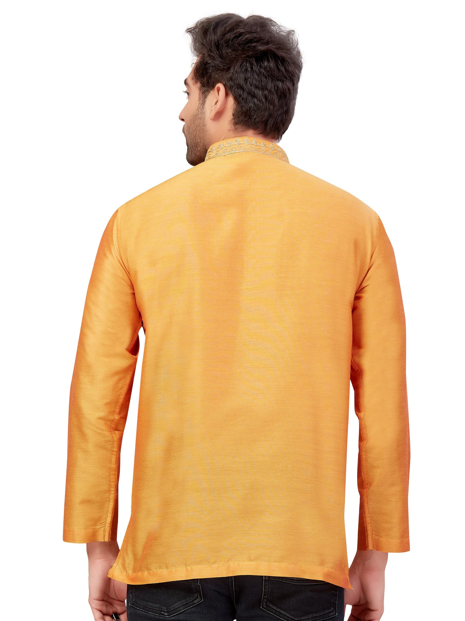 Mens Silk Embroidered Kurti - Roop Darshan