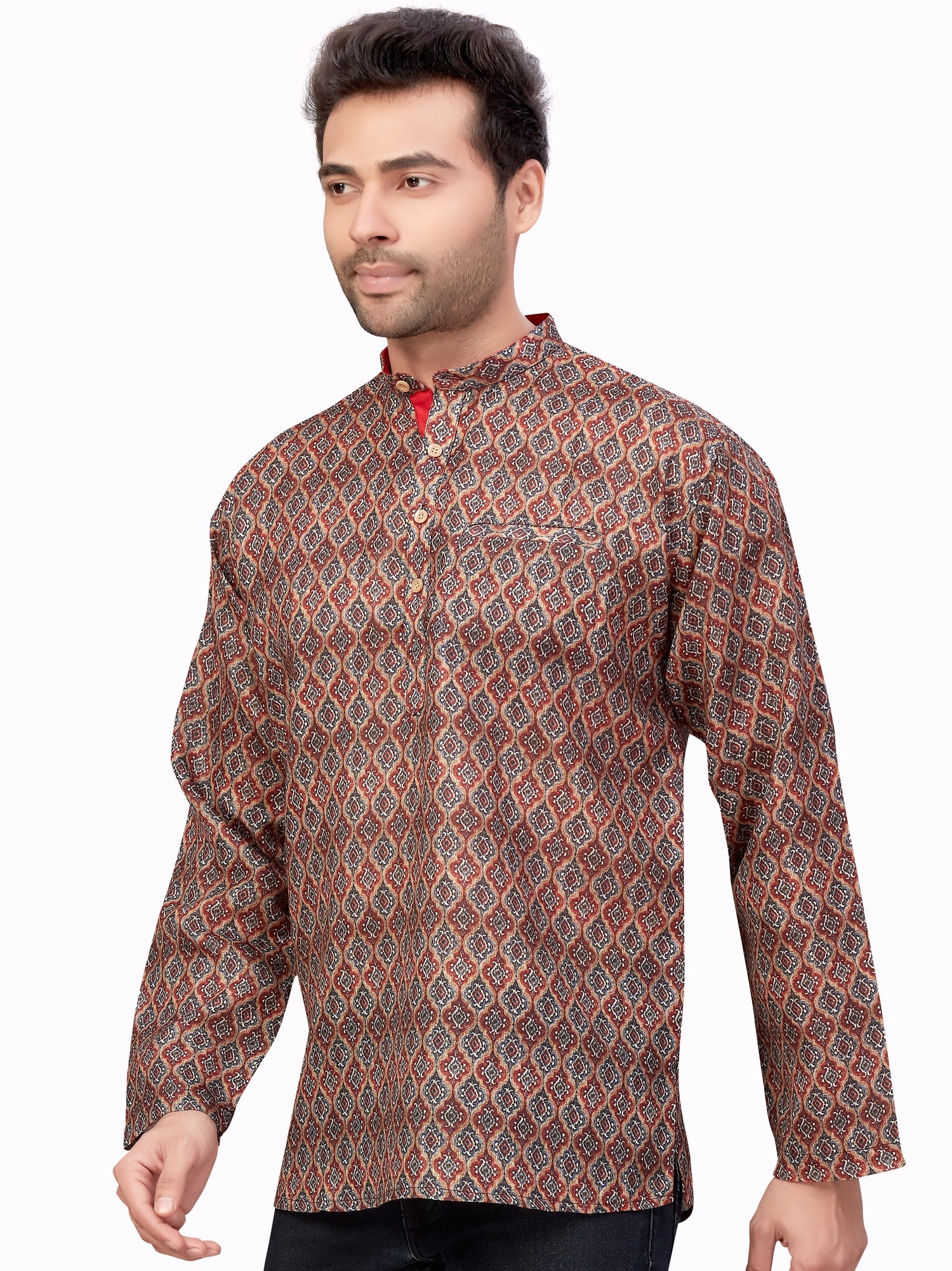 Mens Printed Kurti - Roop Darshan