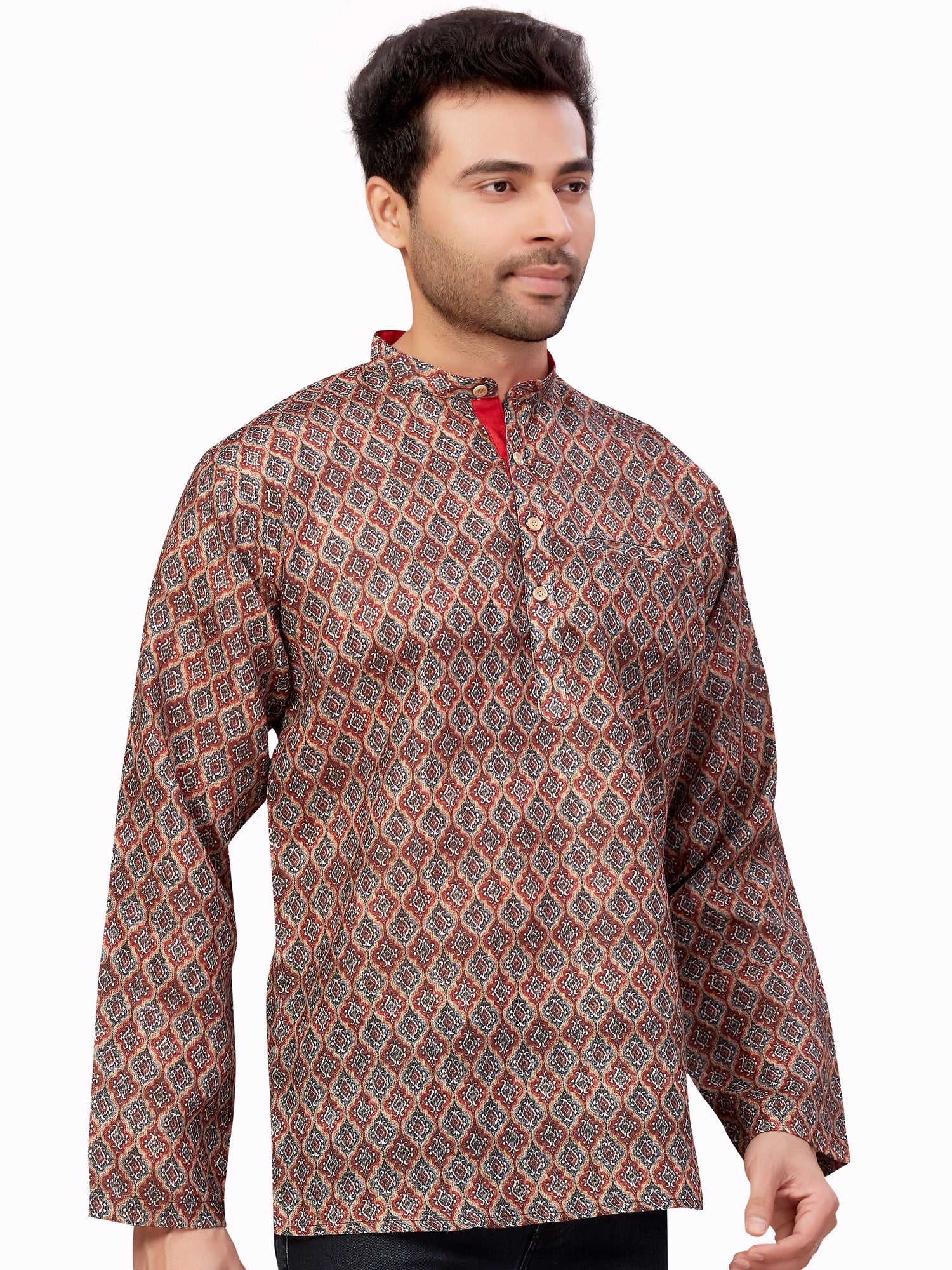 Mens Printed Kurti - Roop Darshan