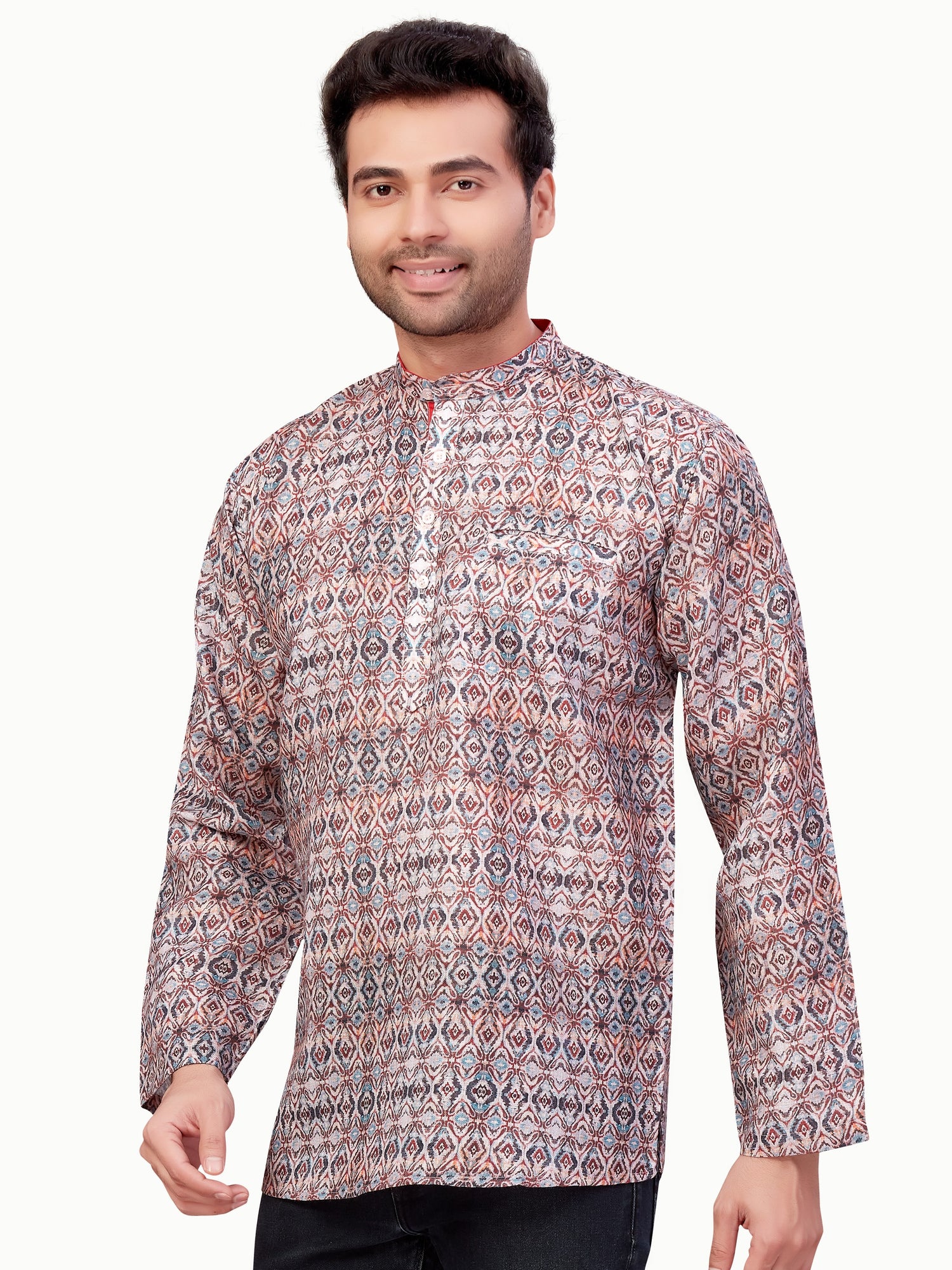 Mens Printed Kurti - Roop Darshan