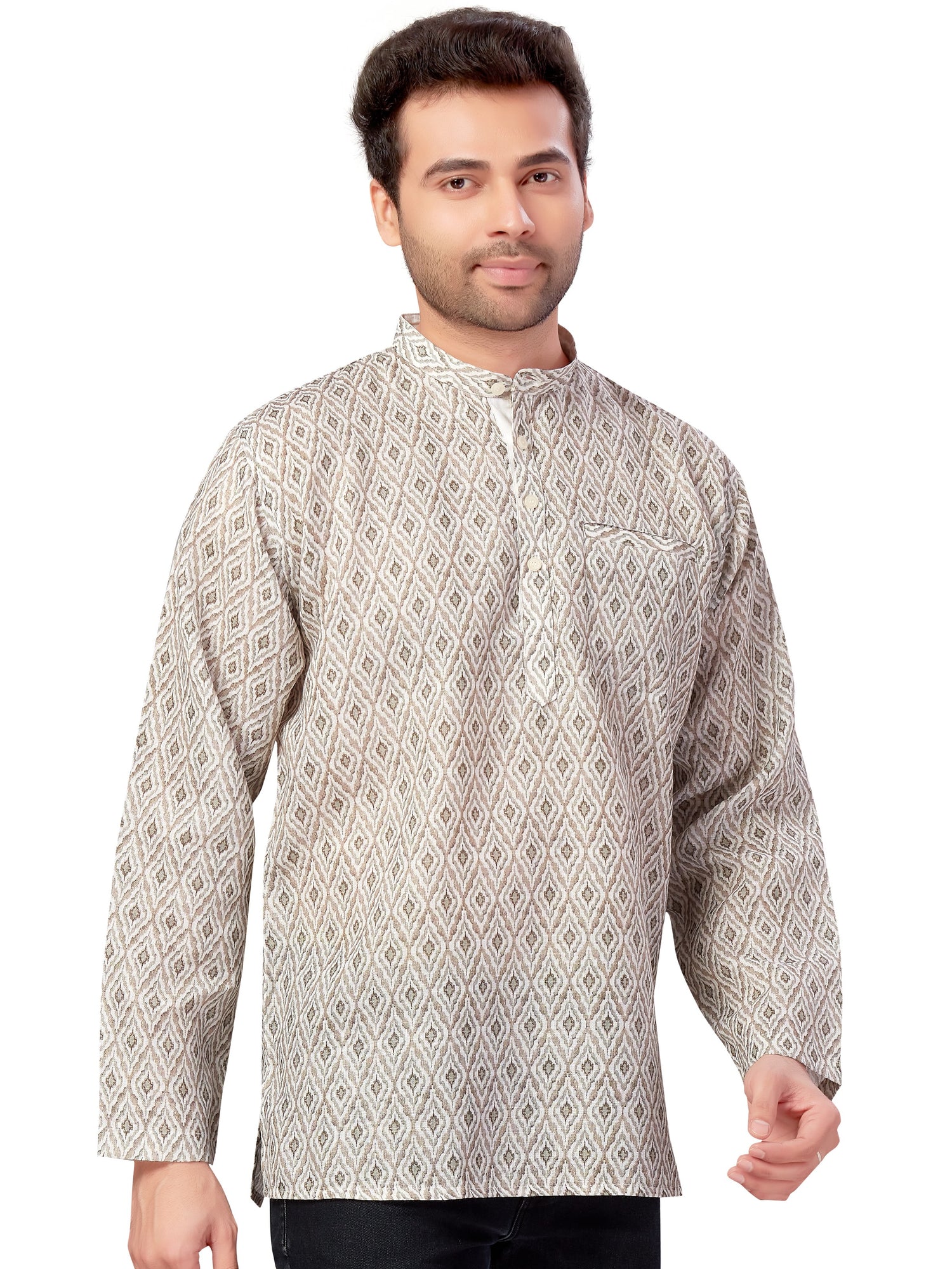 Mens Printed Kurti - Roop Darshan