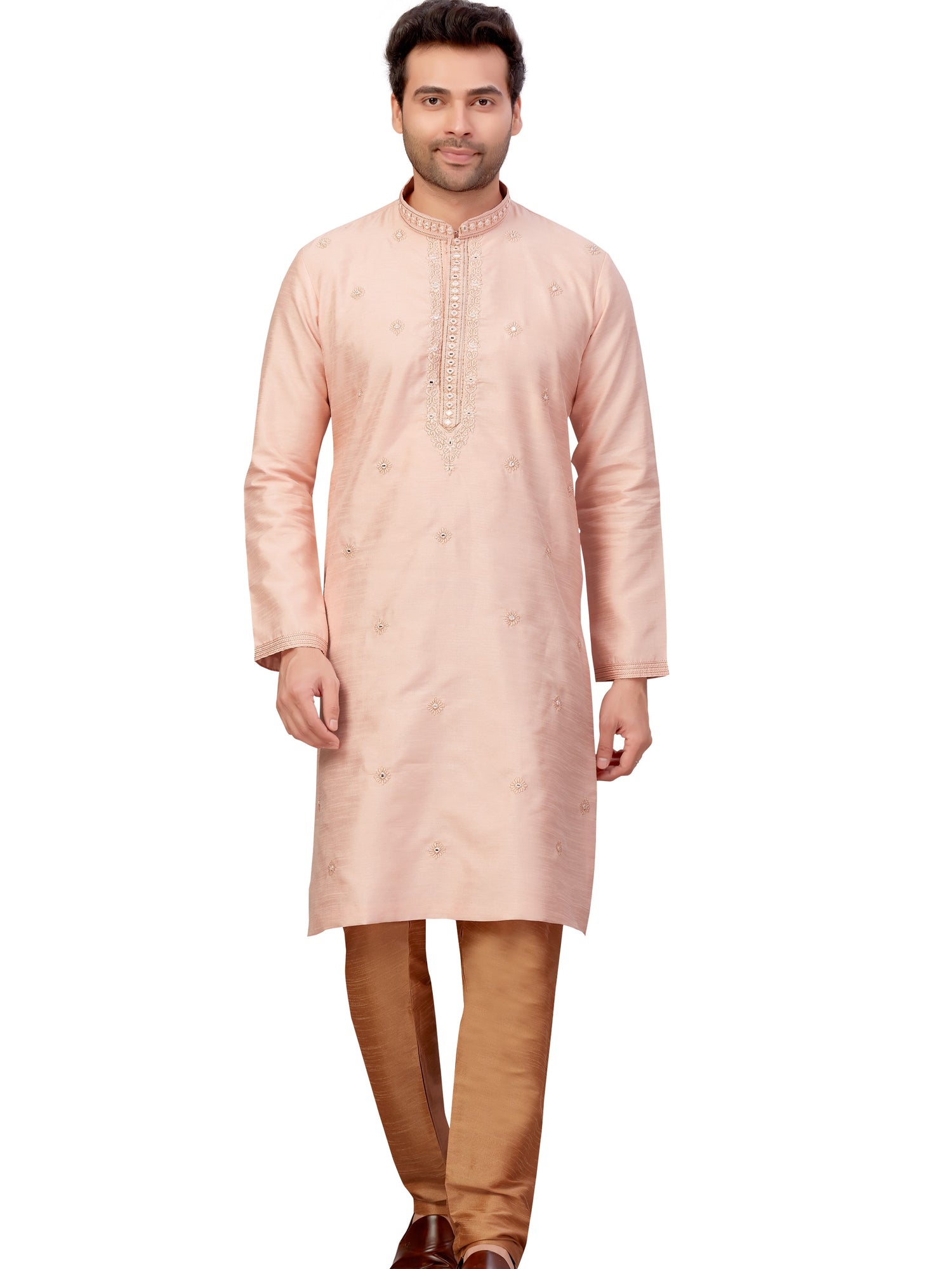 Mens Embroidered Kurta Payjama - Roop Darshan