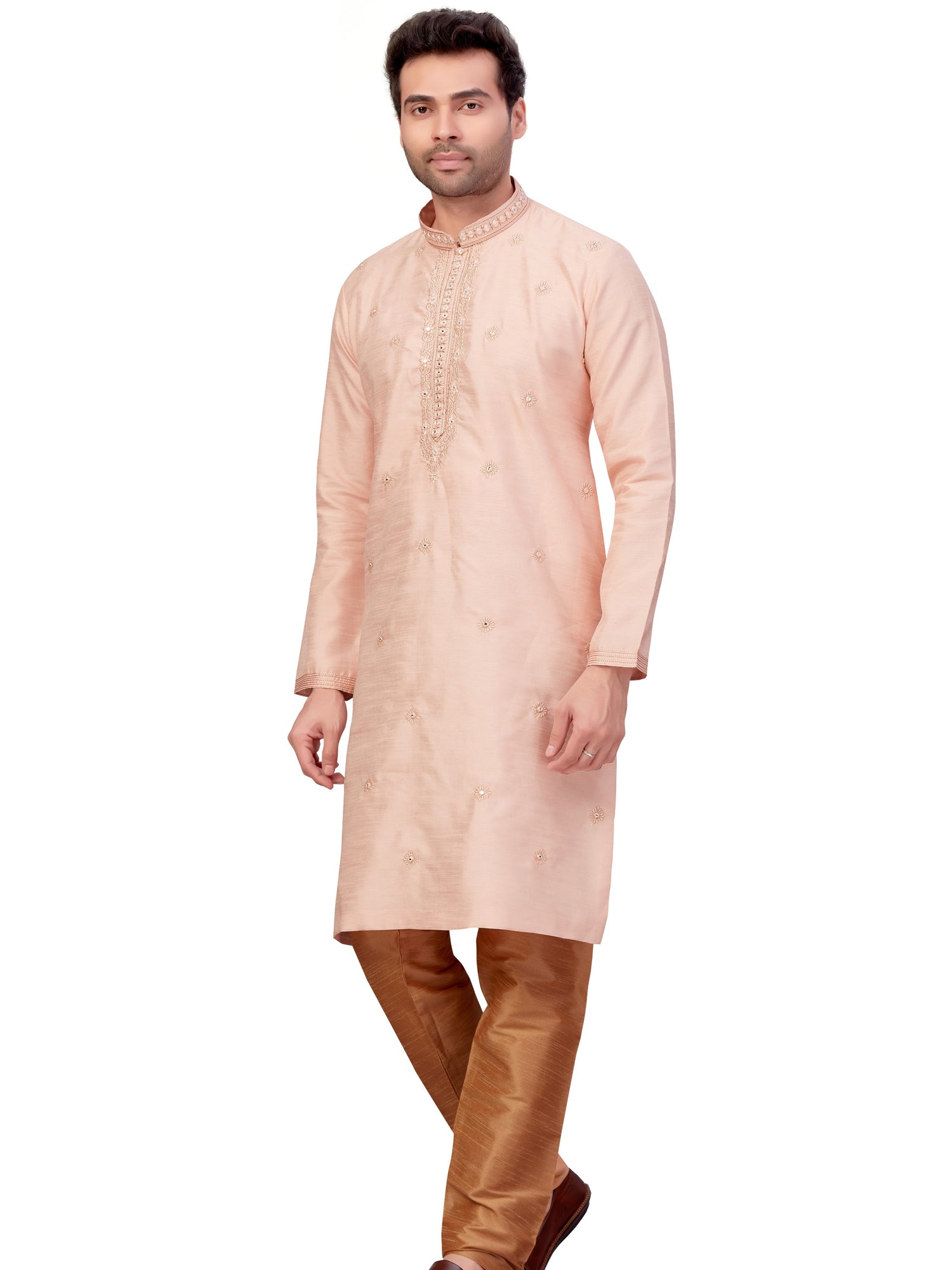 Mens Embroidered Kurta Payjama - Roop Darshan