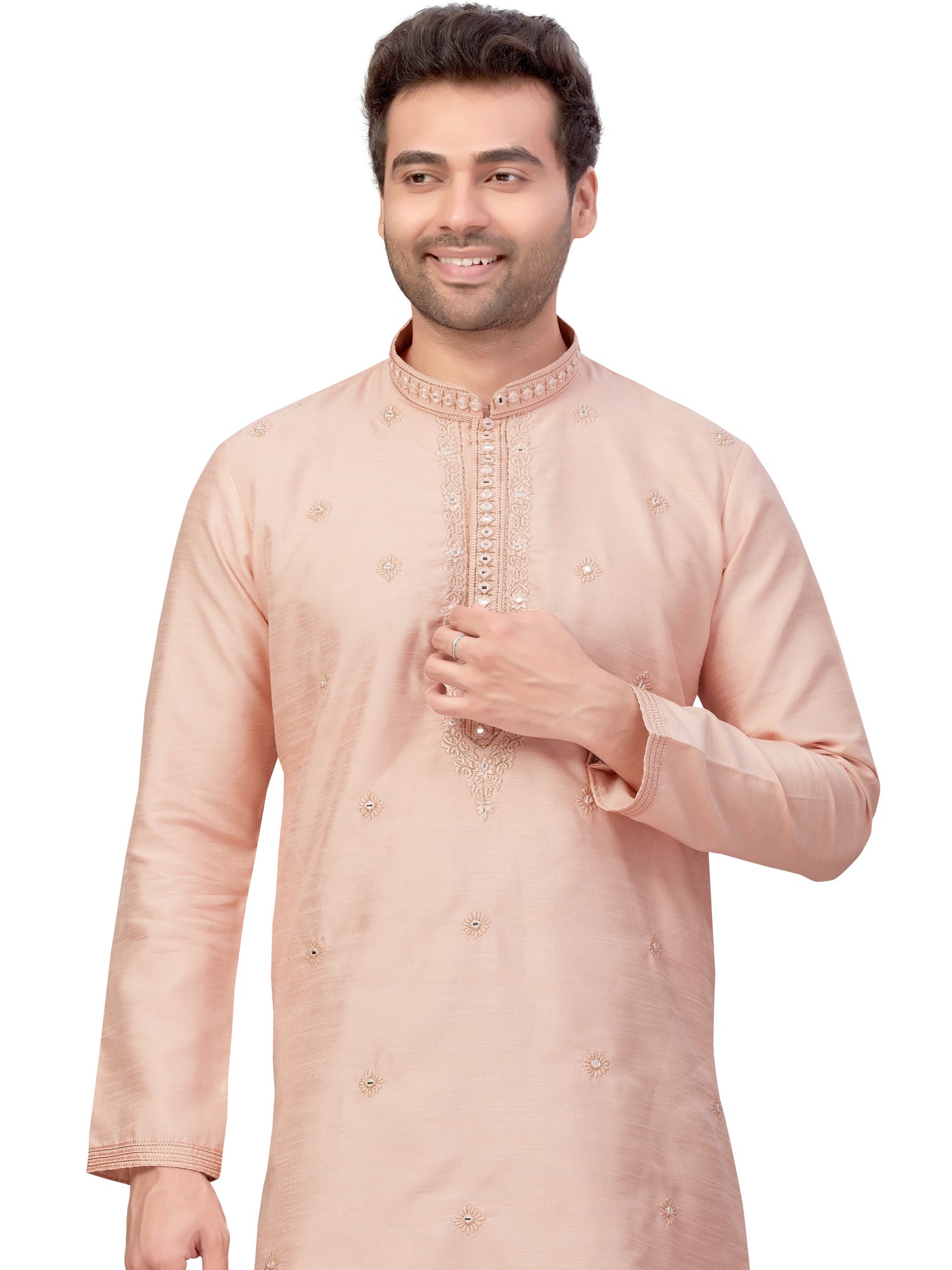 Mens Embroidered Kurta Payjama - Roop Darshan