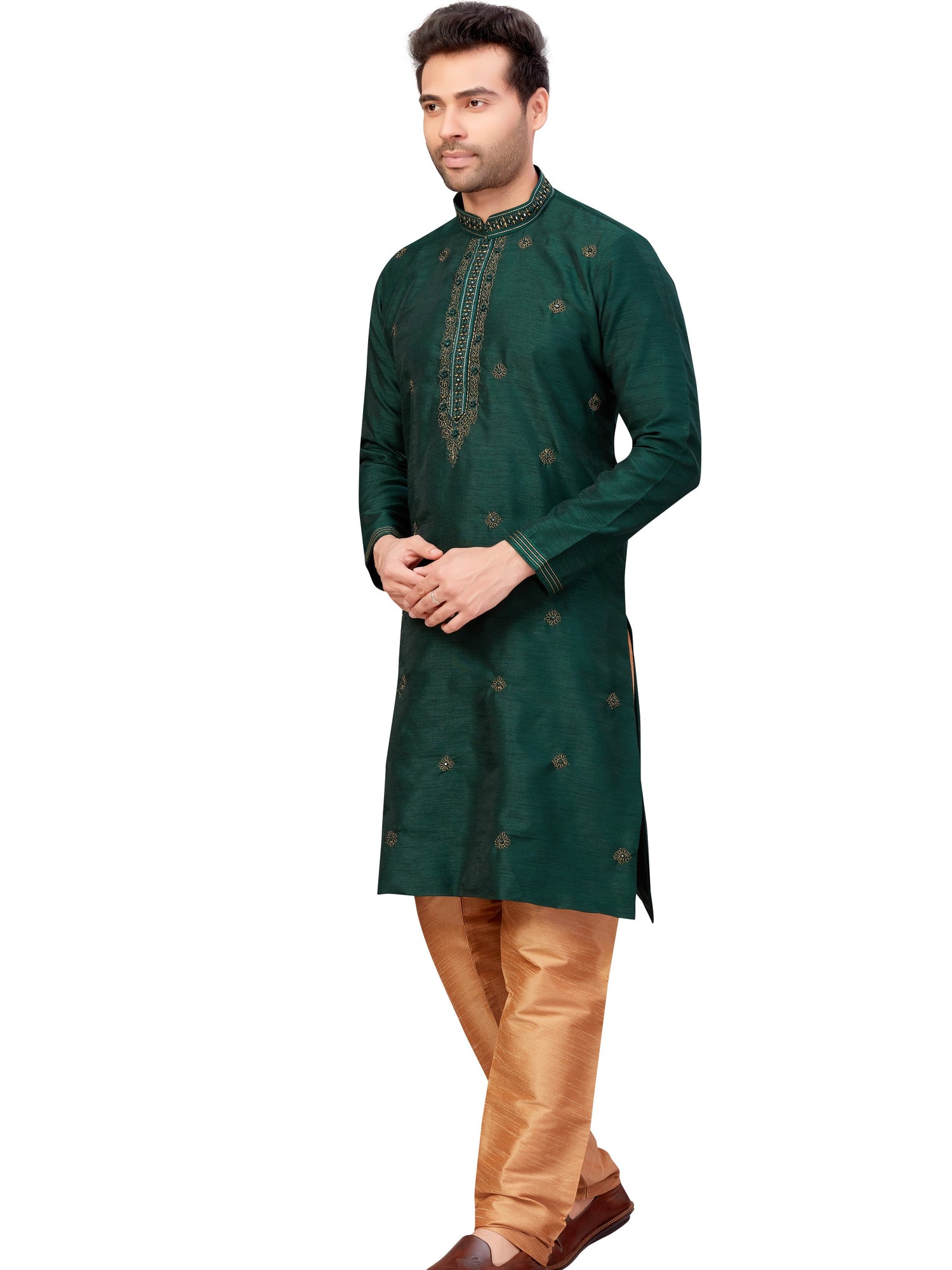 Mens Embroidered Kurta Payjama - Roop Darshan