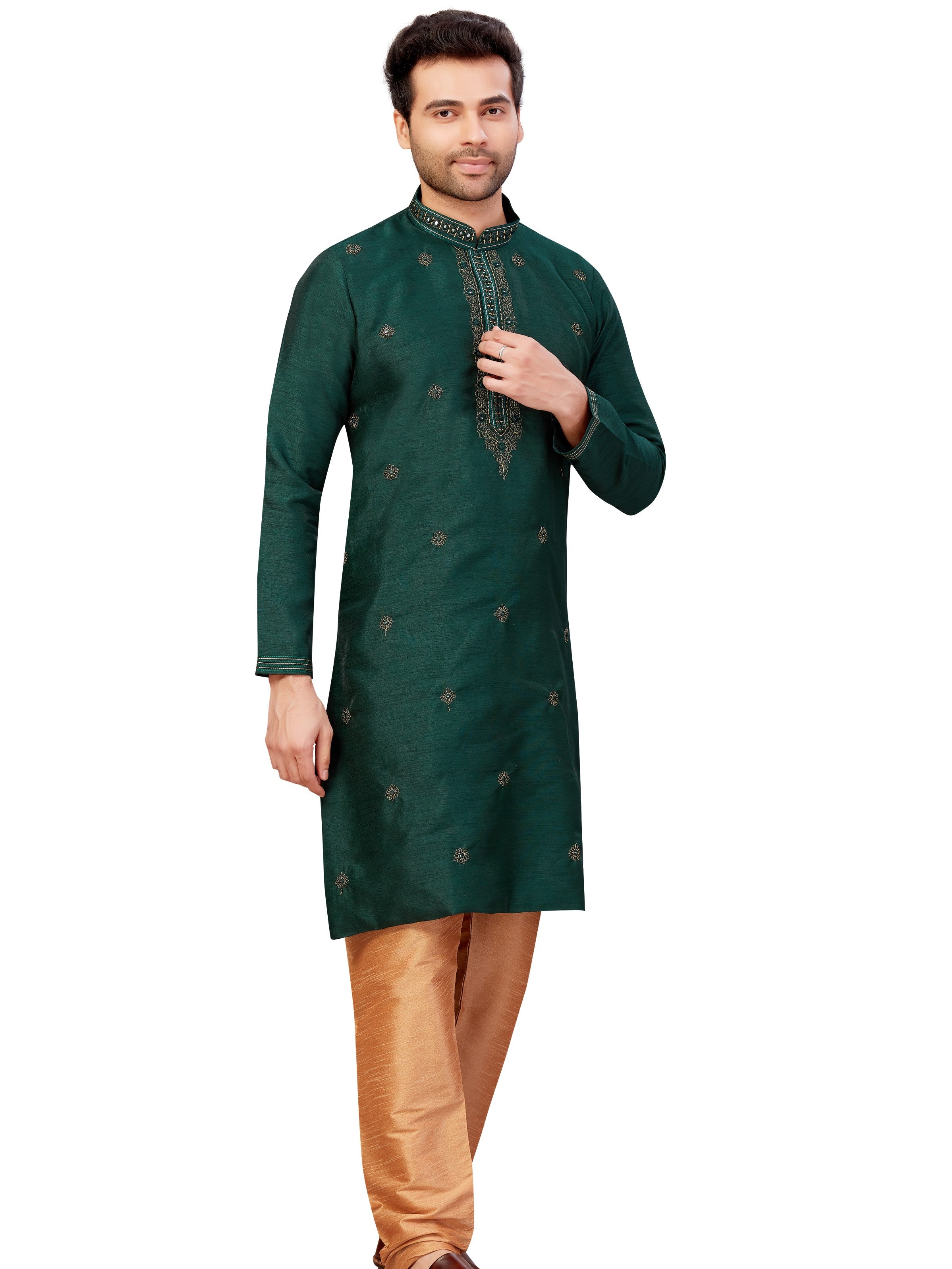 Mens Embroidered Kurta Payjama - Roop Darshan