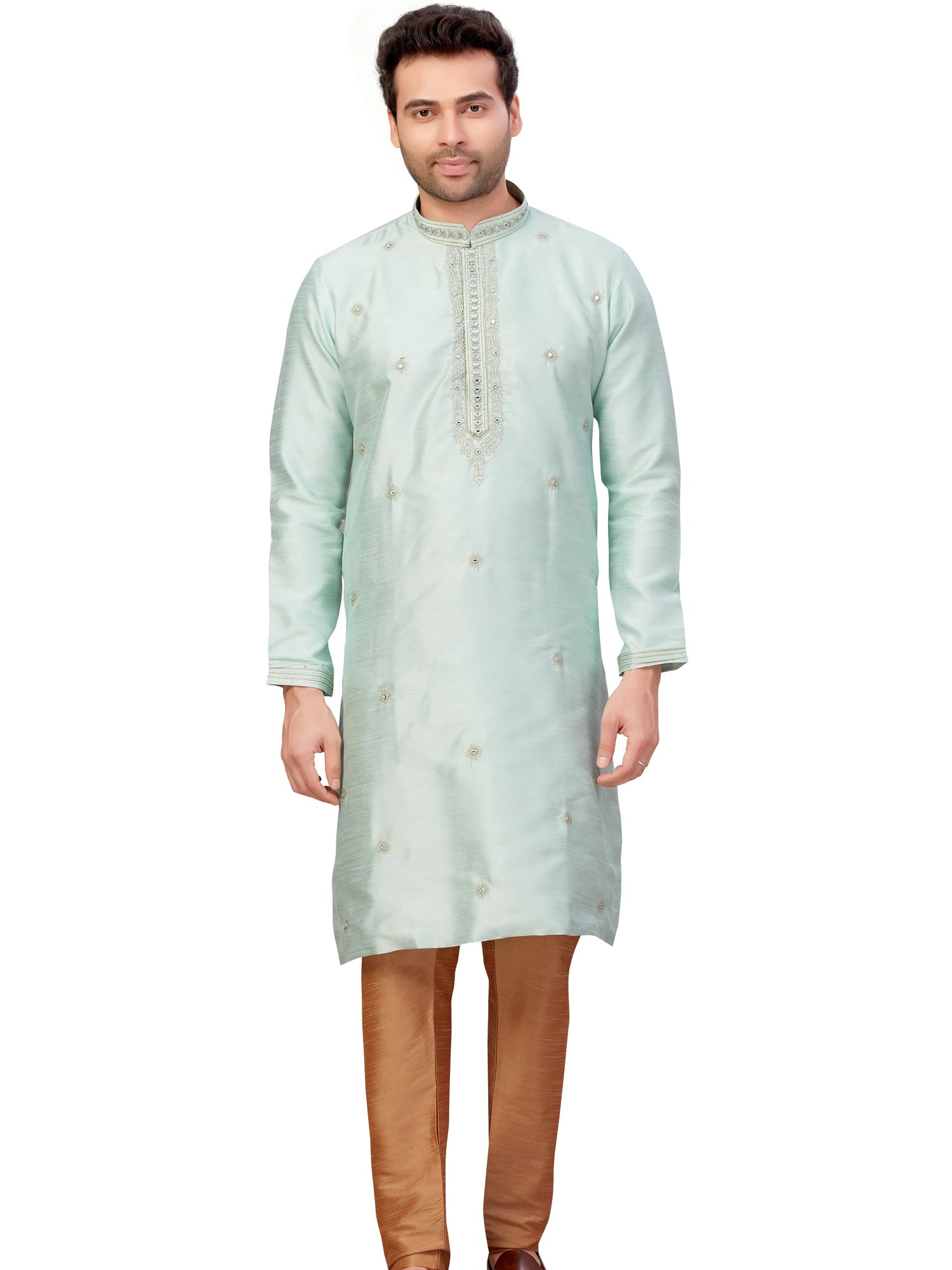 Mens Embroidered Kurta Payjama - Roop Darshan