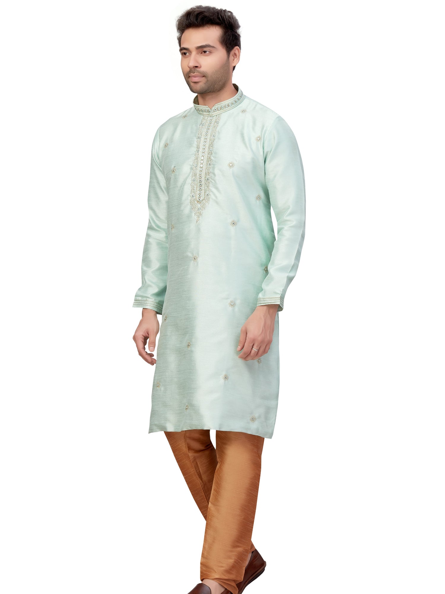 Mens Embroidered Kurta Payjama - Roop Darshan