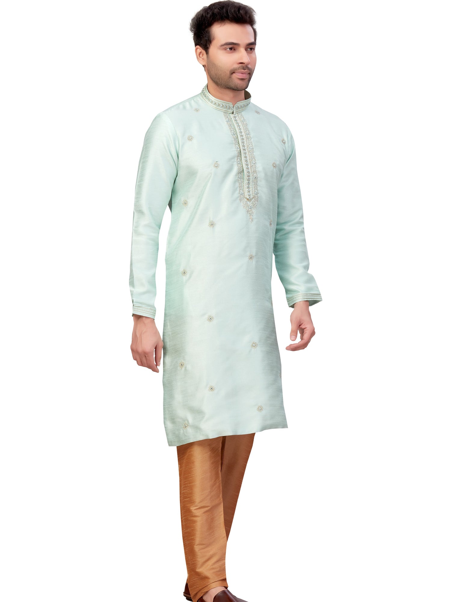 Mens Embroidered Kurta Payjama - Roop Darshan