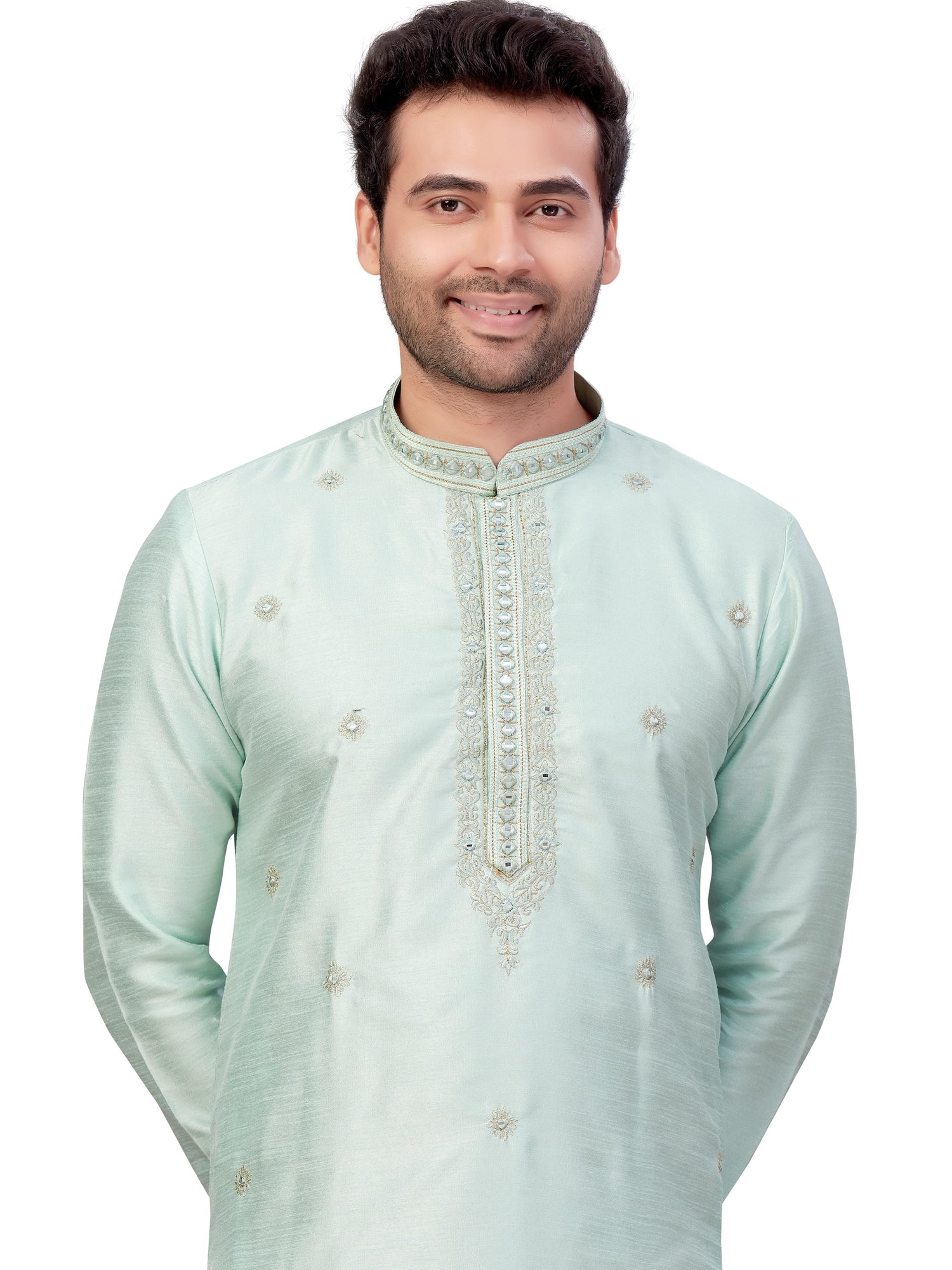 Mens Embroidered Kurta Payjama - Roop Darshan