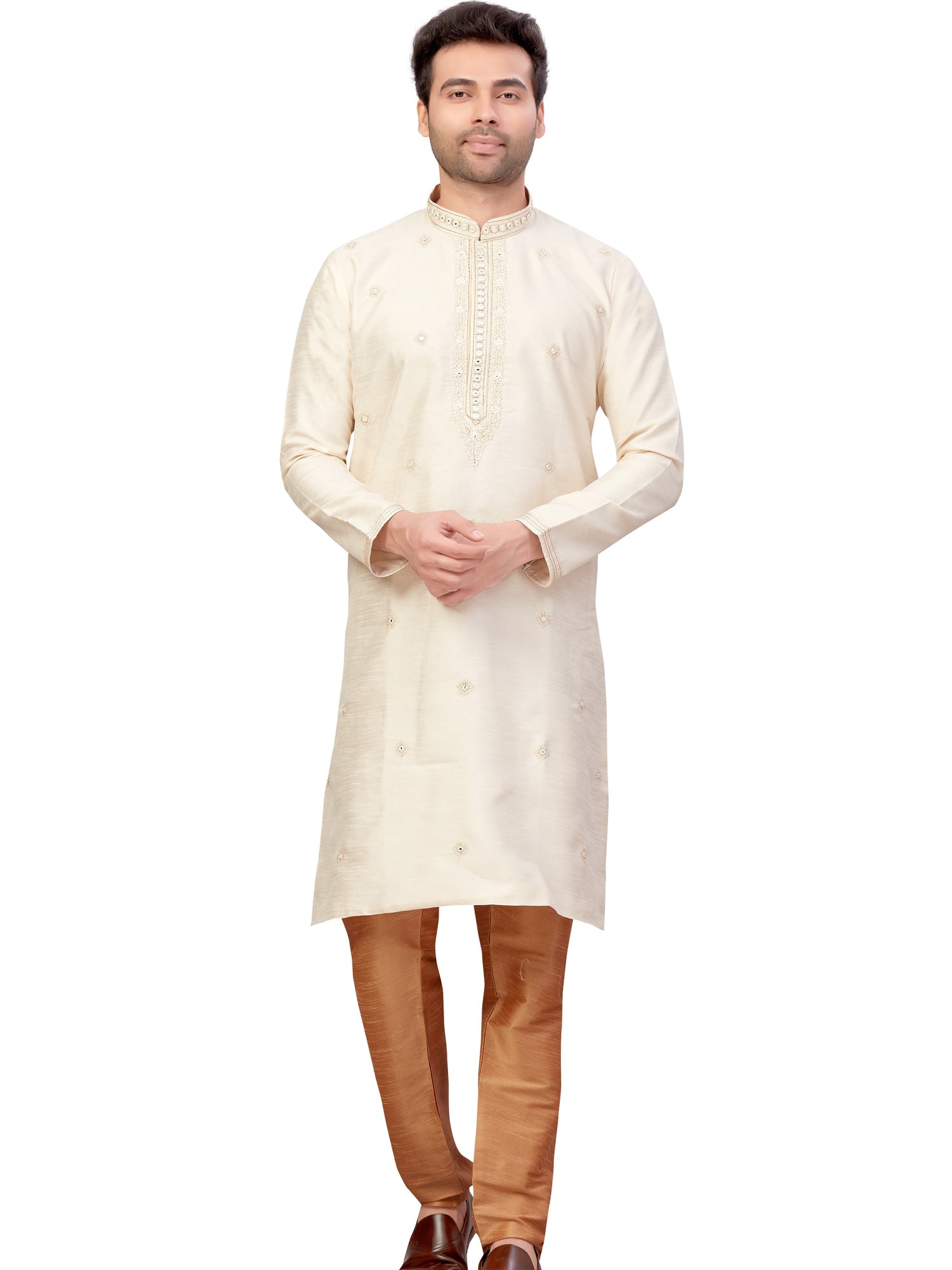 Mens Embroidered Kurta Payjama - Roop Darshan