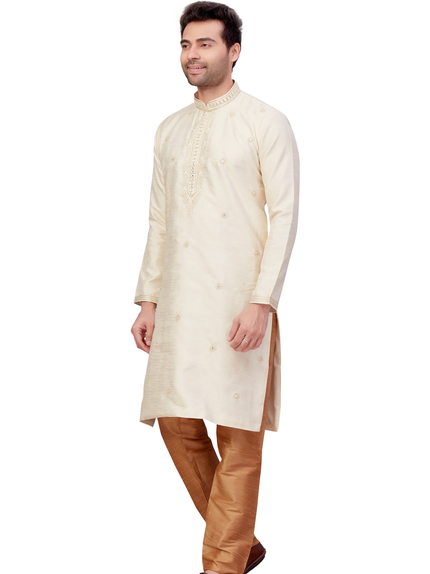 Mens Embroidered Kurta Payjama - Roop Darshan