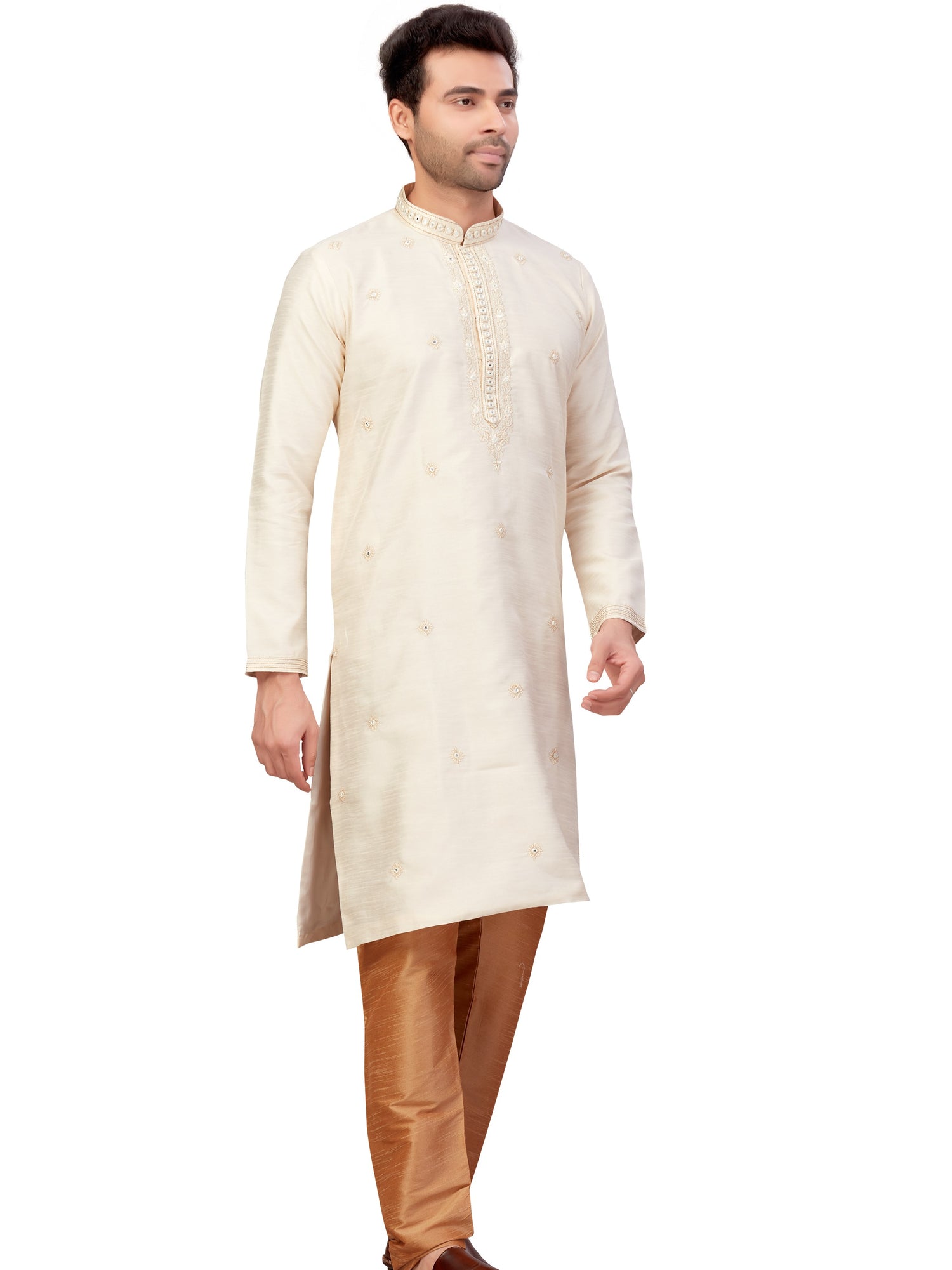 Mens Embroidered Kurta Payjama - Roop Darshan