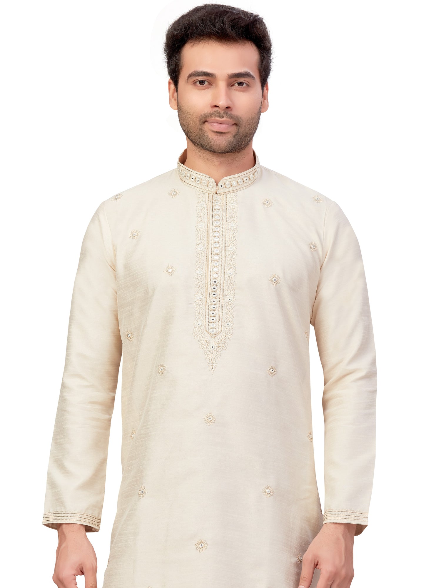 Mens Embroidered Kurta Payjama - Roop Darshan