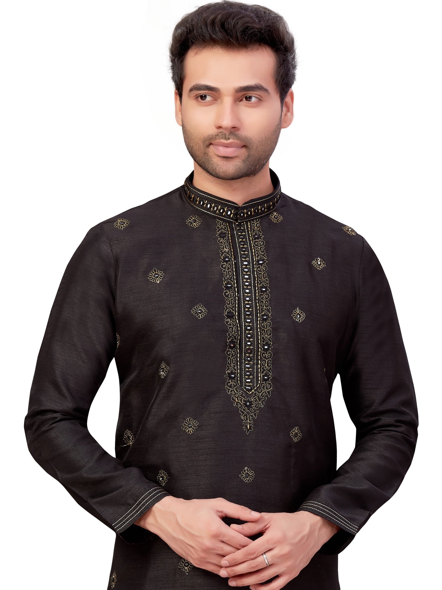 Mens Embroidered Kurta Payjama - Roop Darshan
