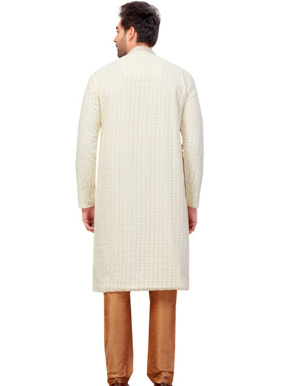 Mens Embroidered Kurta Payjama - Roop Darshan