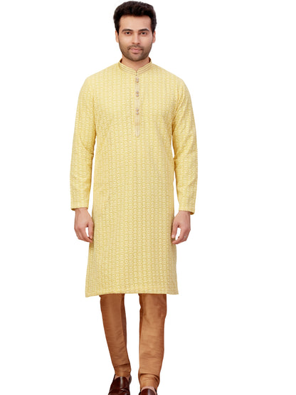 Mens Embroidered Kurta Payjama - Roop Darshan