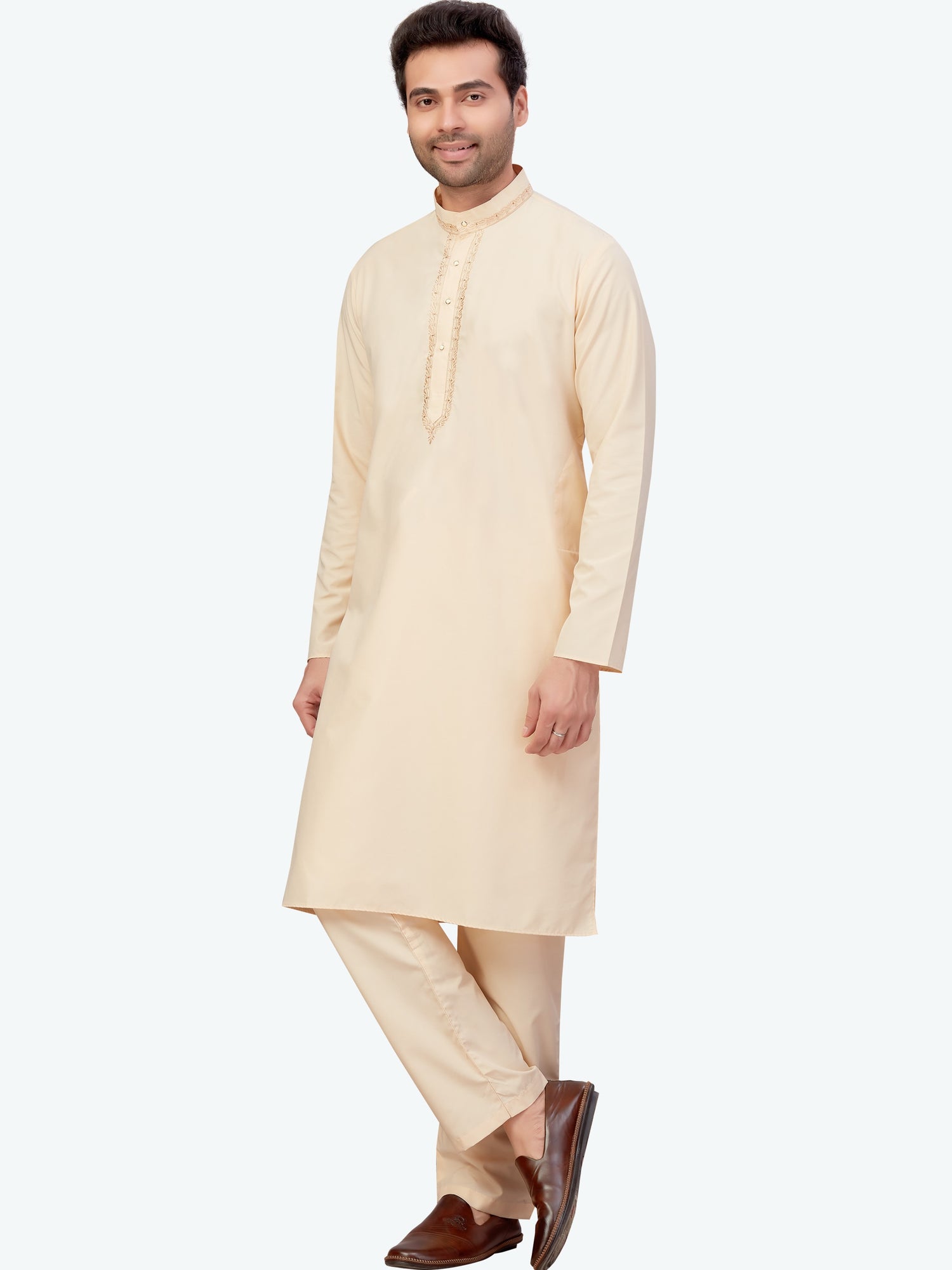 Mens Embroidered Kurta Payjama - Roop Darshan