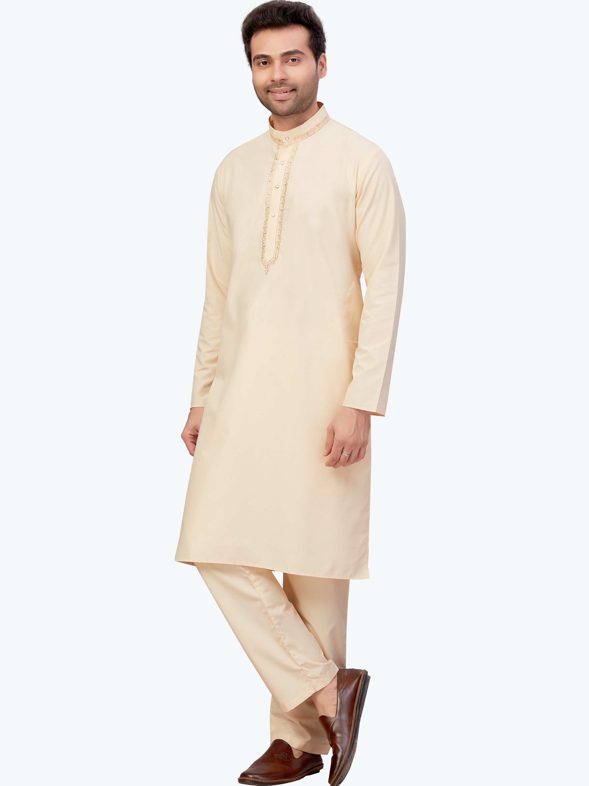 Mens Embroidered Kurta Payjama - Roop Darshan