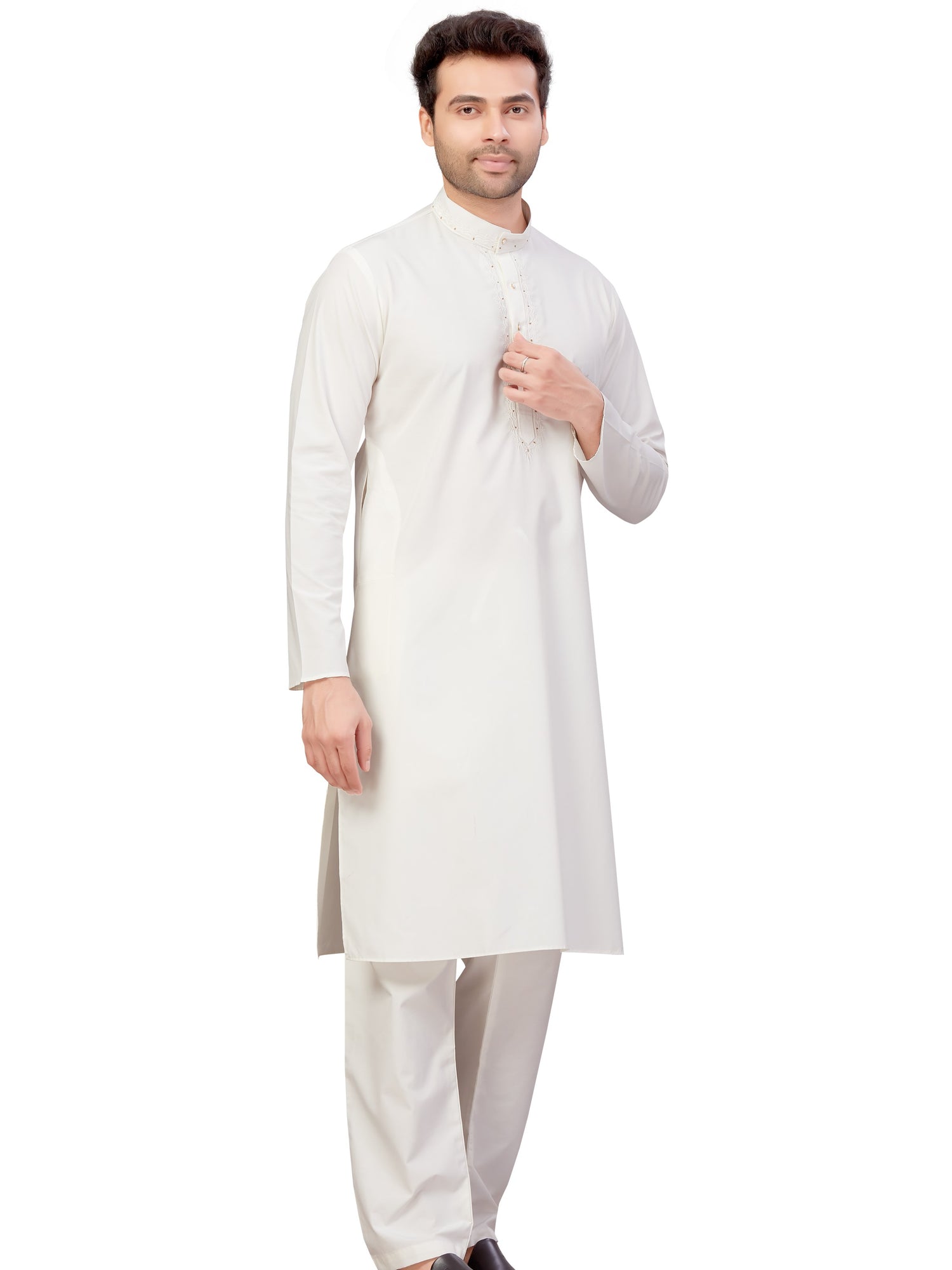 Mens Embroidered Kurta Payjama - Roop Darshan