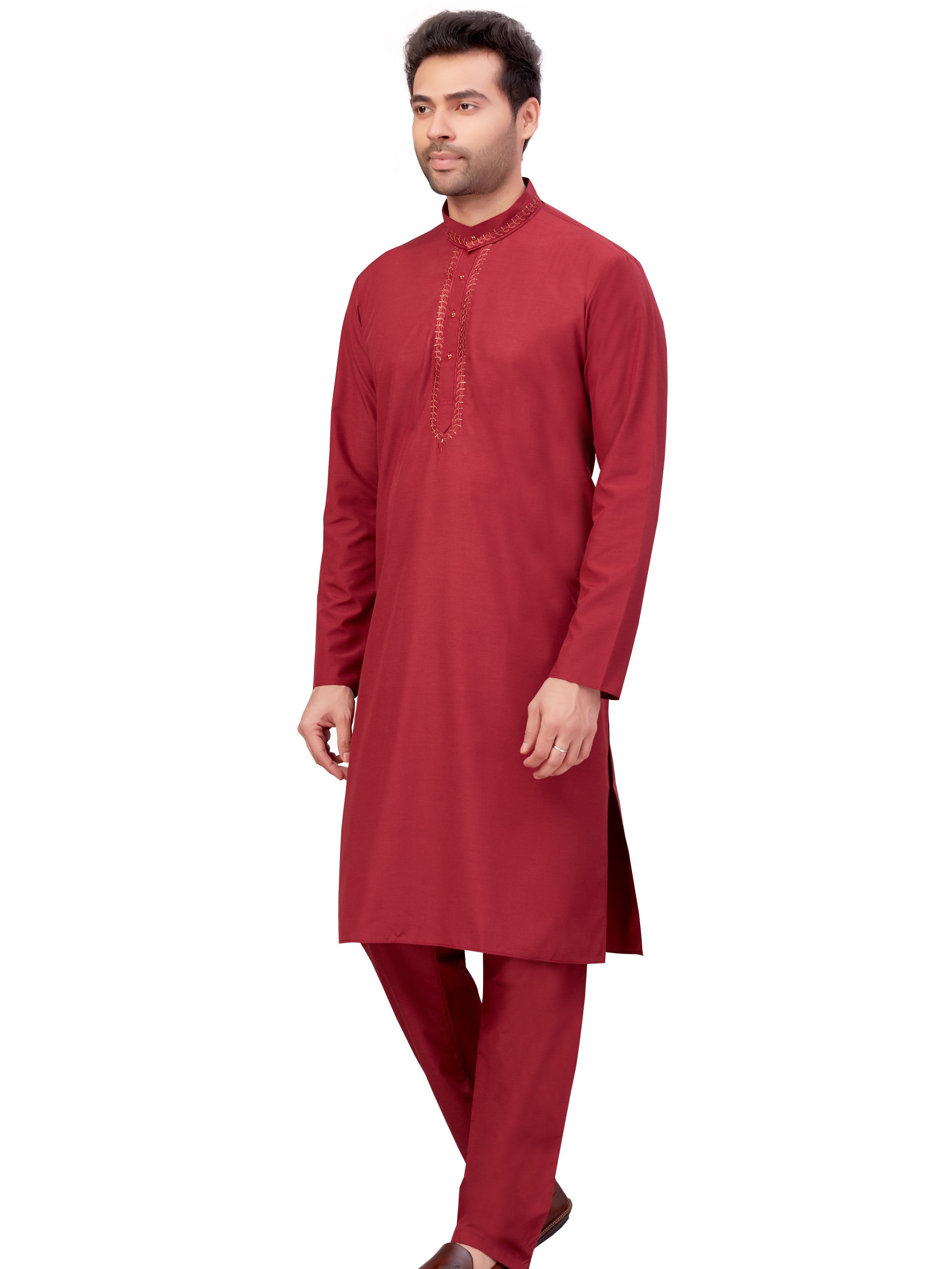 Mens Embroidered Kurta Payjama - Roop Darshan