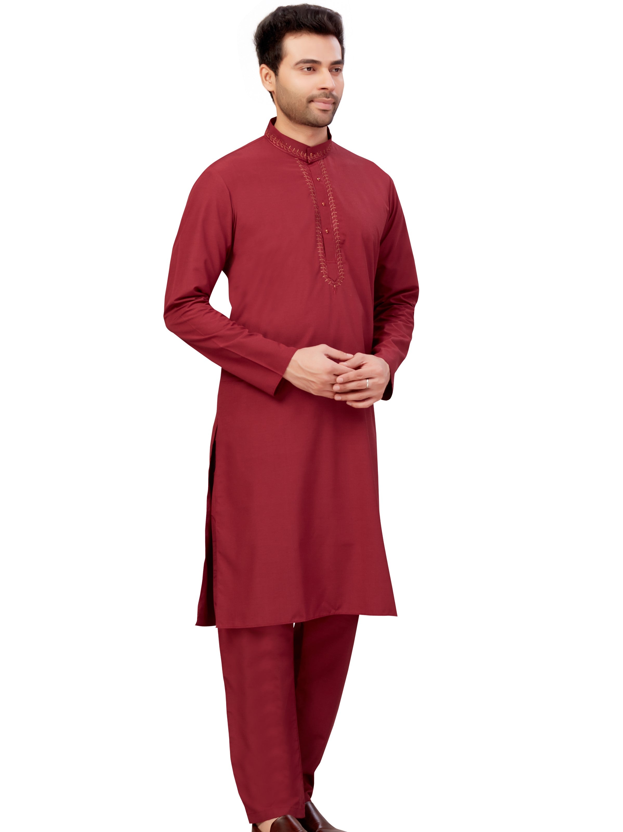 Mens Embroidered Kurta Payjama - Roop Darshan