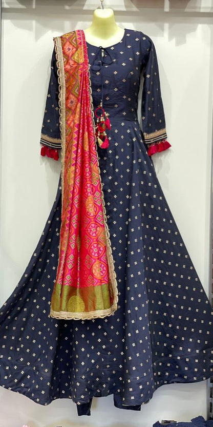 Bindu Silk Flair Churidar Suit - Roop Darshan