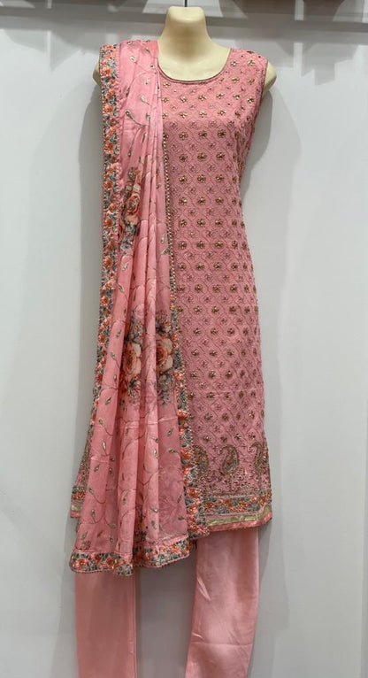Aneri Georgette Straight churidar - Roop Darshan
