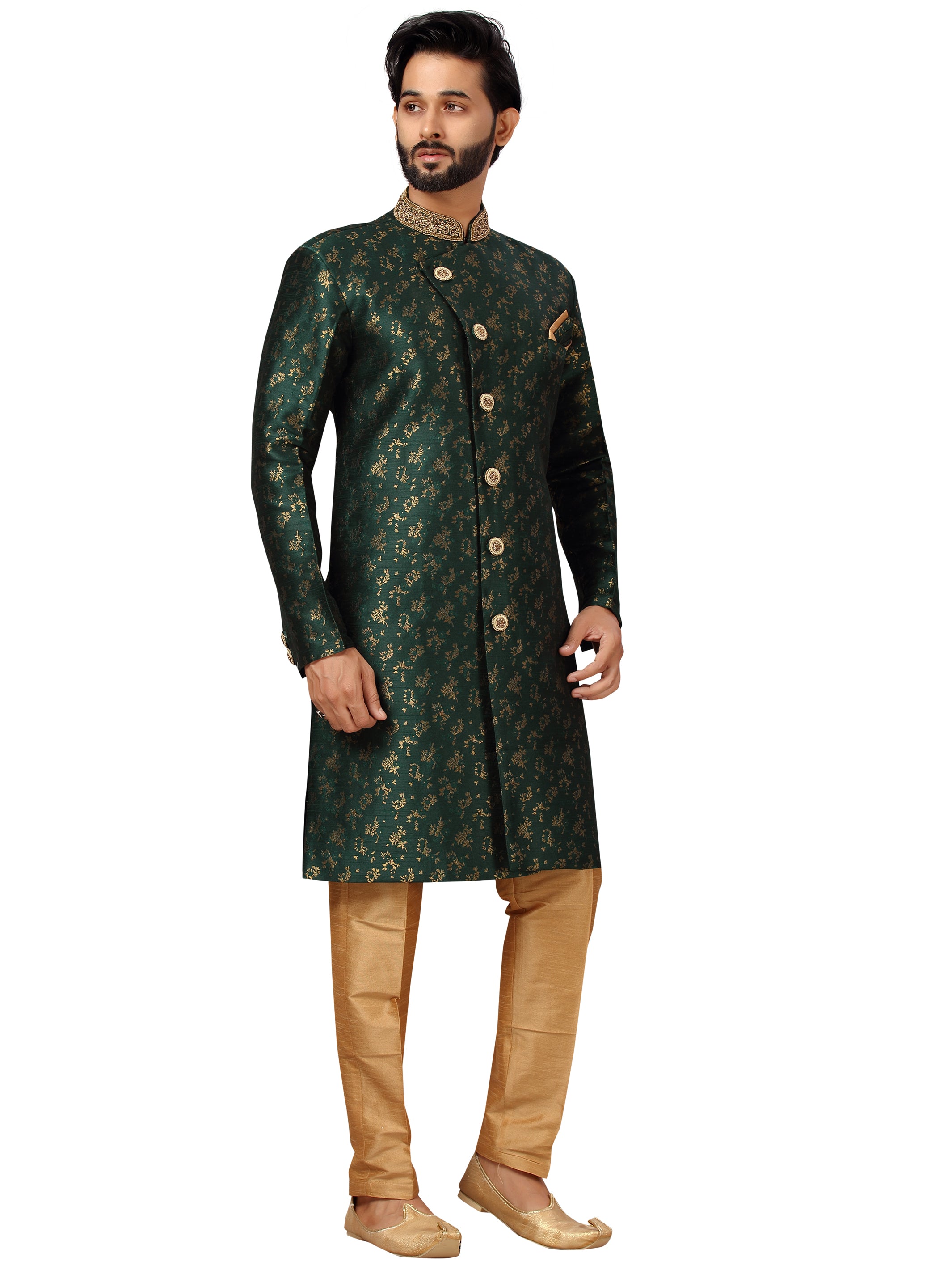 Brocade Embroidered Kurta Payjama - Roop Darshan