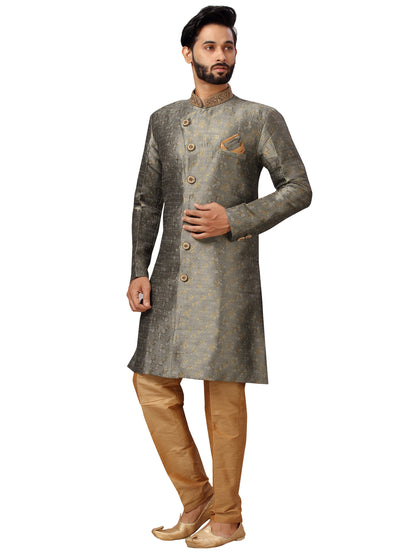 Brocade Embroidered Kurta Payjama - Roop Darshan