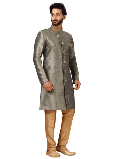 Brocade Embroidered Kurta Payjama - Roop Darshan