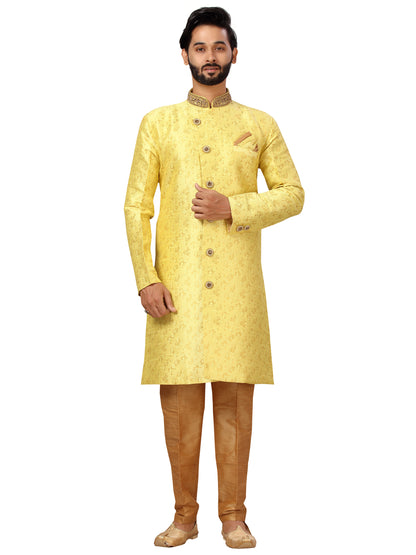 Brocade Embroidered Kurta Payjama - Roop Darshan