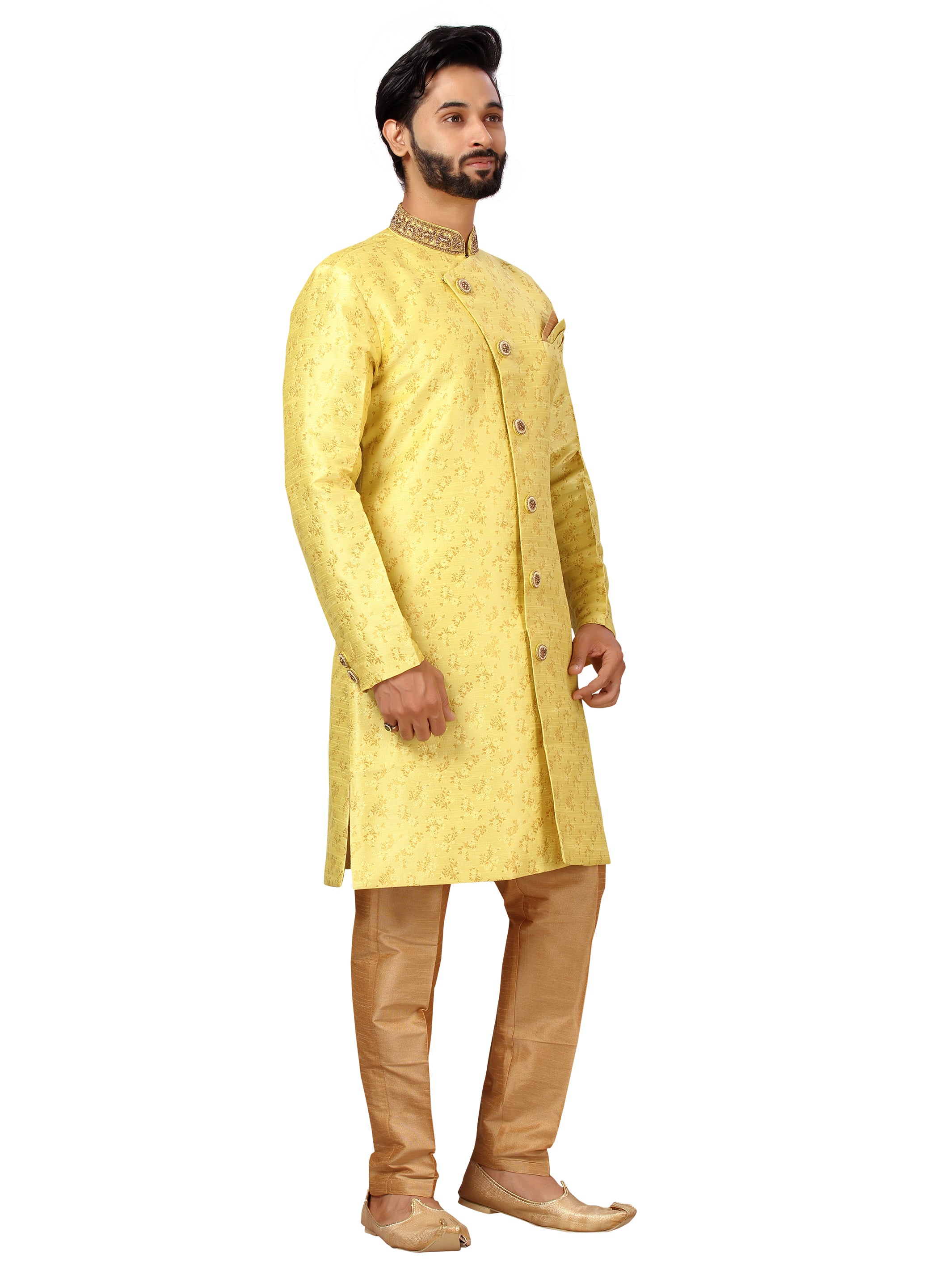 Brocade Embroidered Kurta Payjama - Roop Darshan